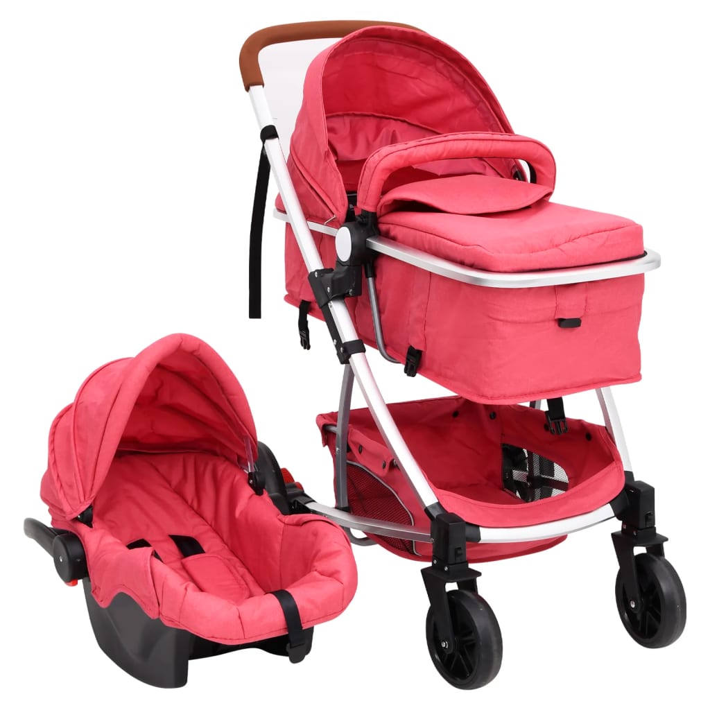 Passeggino 3 in 1 Rosso in Alluminio 10321