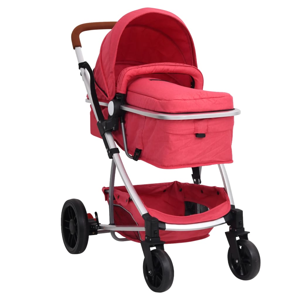 Passeggino 3 in 1 Rosso in Alluminio 10321