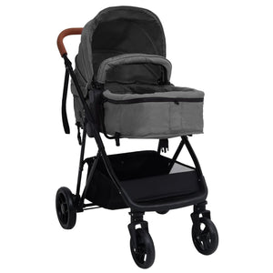 Passeggino 3 in 1 Grigio Chiaro e Nero in Acciaio cod mxl 74222