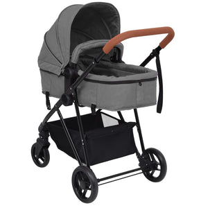 Passeggino 3 in 1 Grigio Chiaro e Nero in Acciaio cod mxl 74222