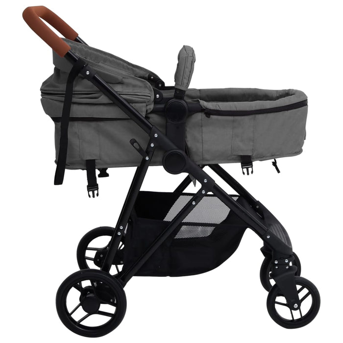 Passeggino 3 in 1 Grigio Chiaro e Nero in Acciaio cod mxl 74222