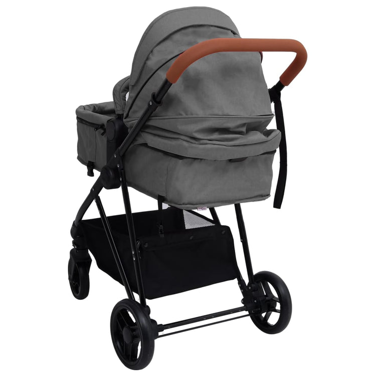 Passeggino 3 in 1 Grigio Chiaro e Nero in Acciaio cod mxl 74222