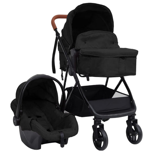 Passeggino 3 in 1 Antracite e Nero in Acciaio cod mxl 78339