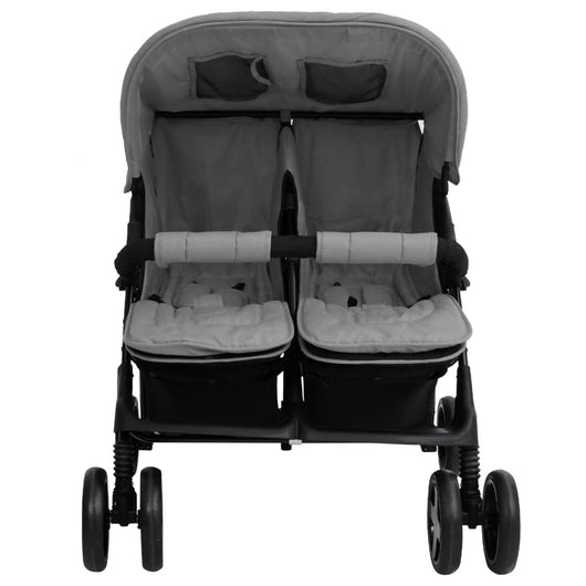 Passeggino Gemellare Grigio Chiaro in Acciaiocod mxl 94934