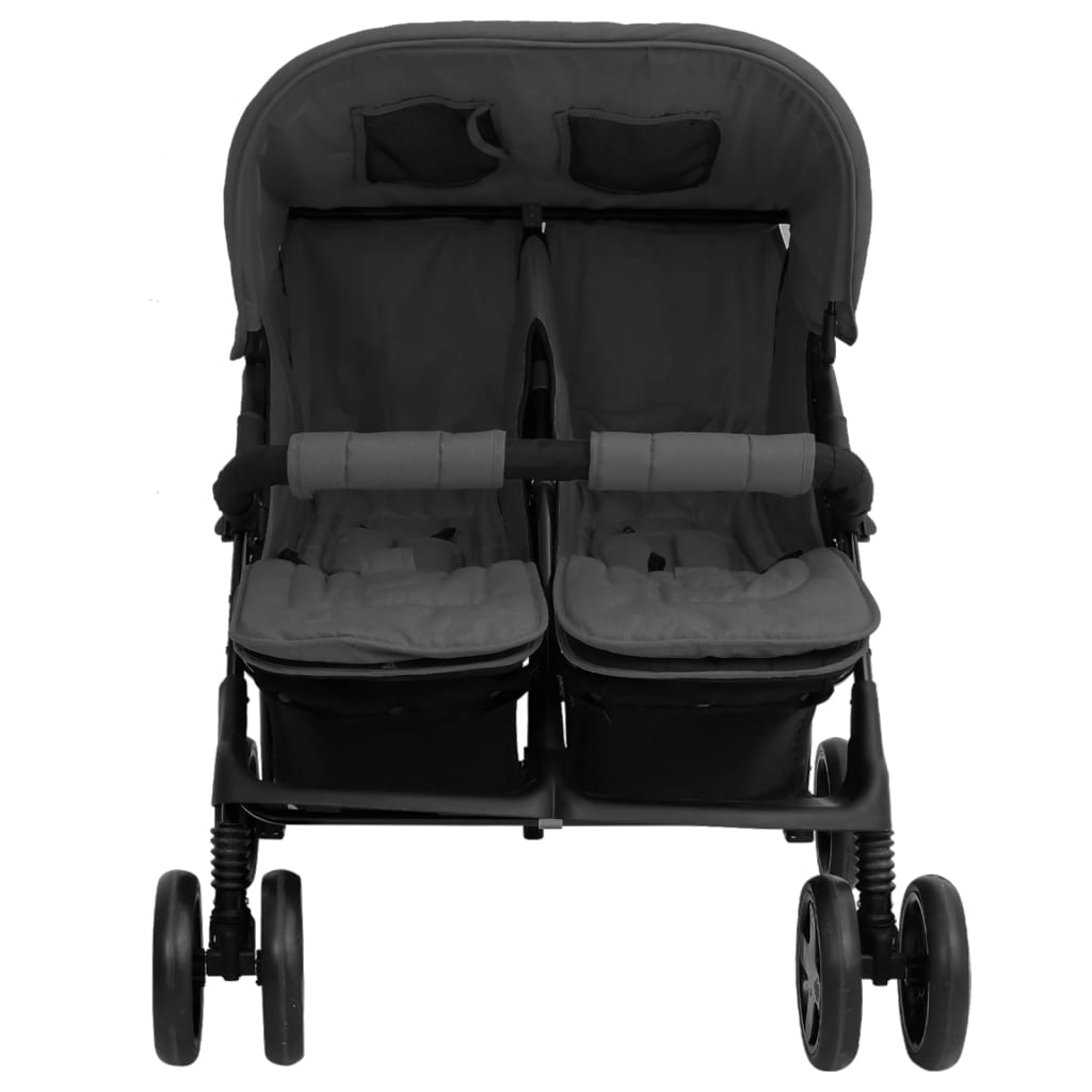 Passeggino Gemellare Grigio Scuro in Acciaiocod mxl 70903