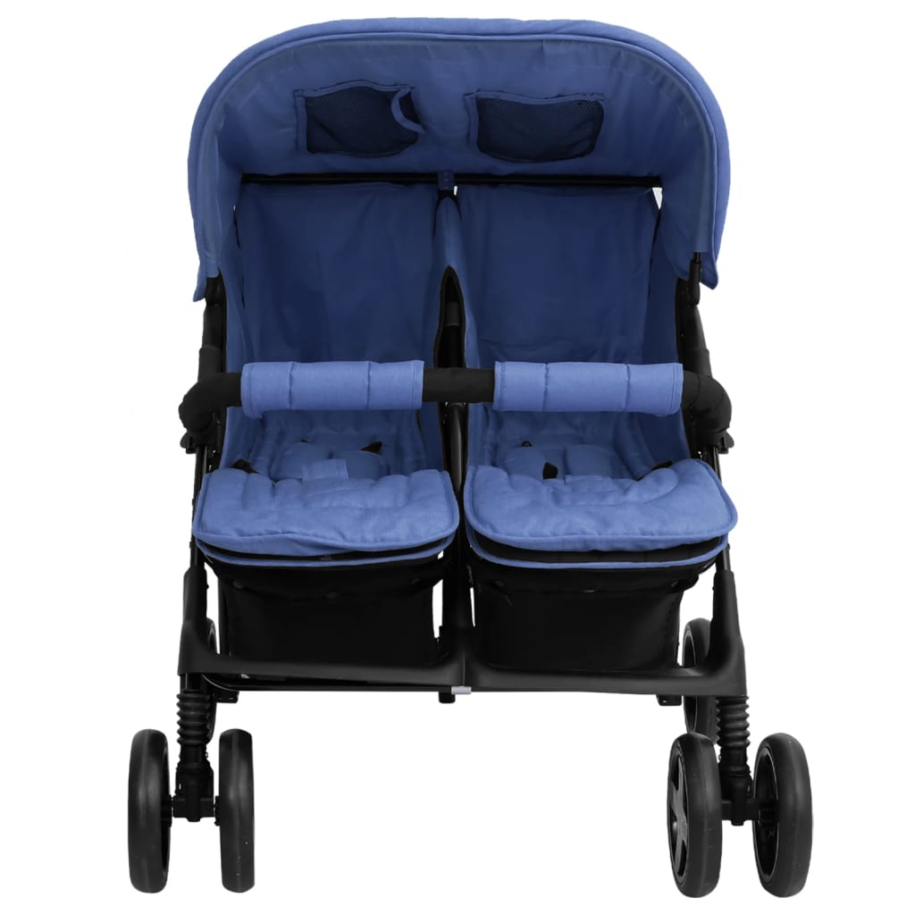 Passeggino Gemellare Blu Marino in Acciaio cod mxl 76795