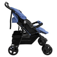 Passeggino Gemellare Blu Marino in Acciaio cod mxl 76795