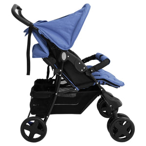 Passeggino Gemellare Blu Marino in Acciaio cod mxl 76795