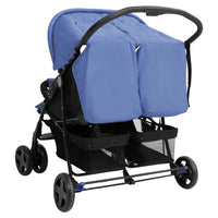 Passeggino Gemellare Blu Marino in Acciaio cod mxl 76795