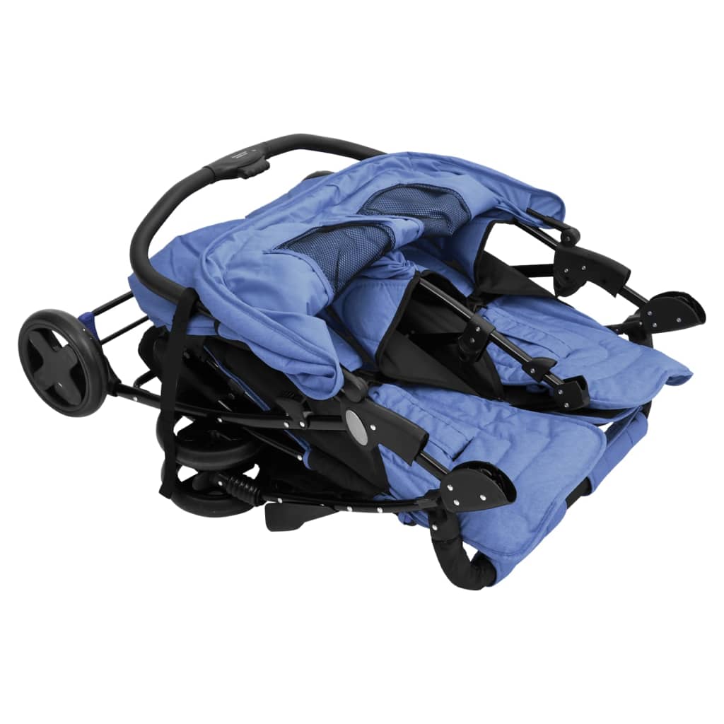 Passeggino Gemellare Blu Marino in Acciaio cod mxl 76795