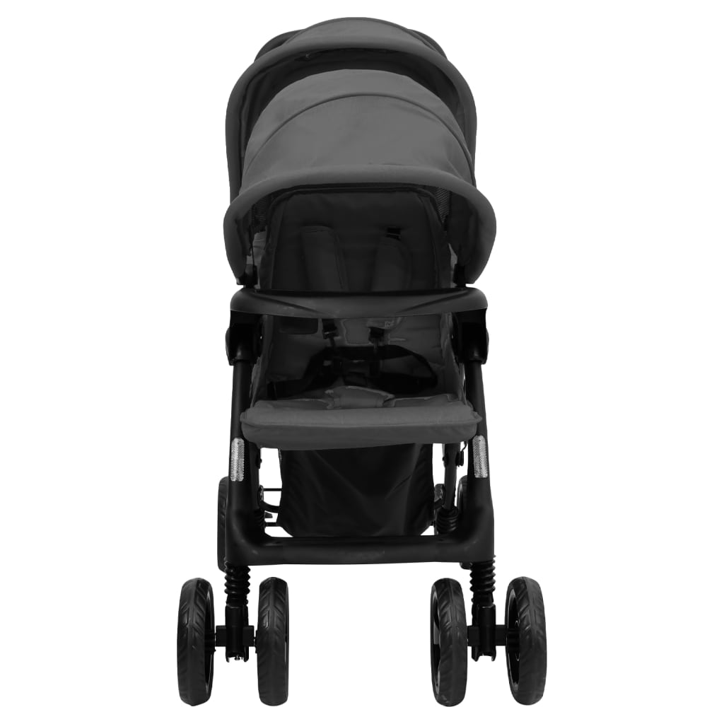 Passeggino Gemellare a Tandem Grigio Scuro in Acciaiocod mxl 94917