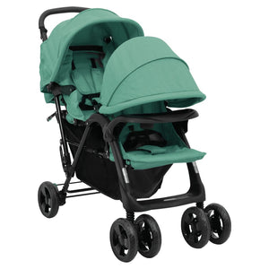 Passeggino Gemellare a Tandem Verde in Acciaio cod mxl 76638