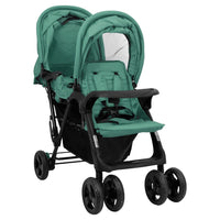 Passeggino Gemellare a Tandem Verde in Acciaio cod mxl 76638