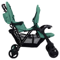 Passeggino Gemellare a Tandem Verde in Acciaio cod mxl 76638