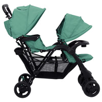 Passeggino Gemellare a Tandem Verde in Acciaio cod mxl 76638