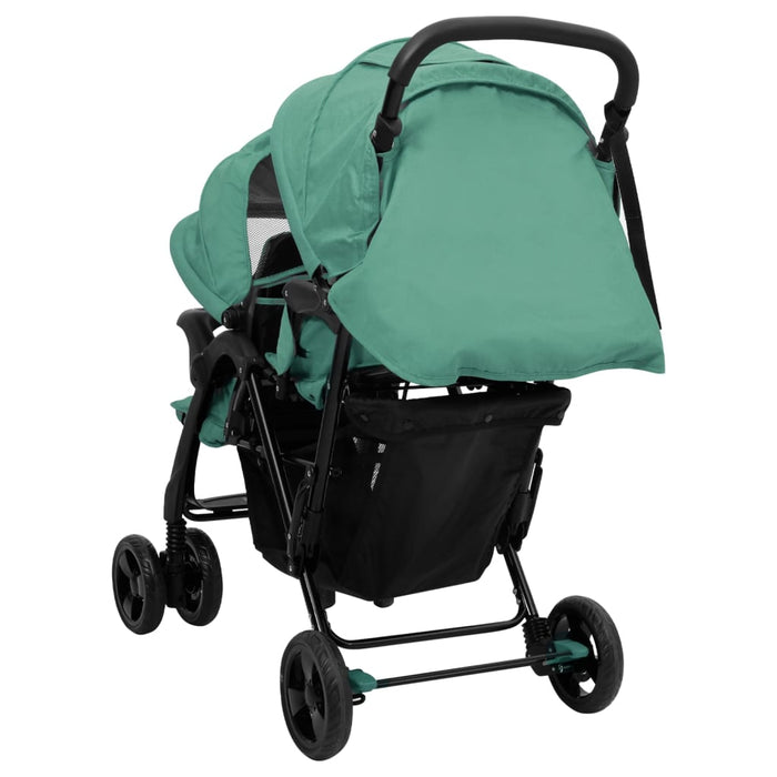 Passeggino Gemellare a Tandem Verde in Acciaio cod mxl 76638