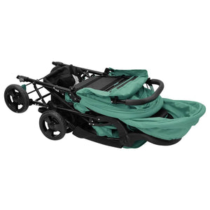 Passeggino Gemellare a Tandem Verde in Acciaio cod mxl 76638