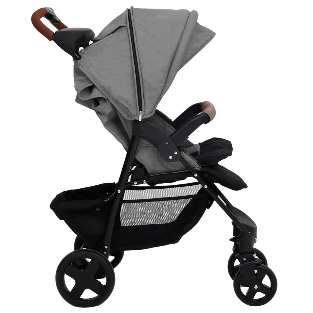 Passeggino 2 in 1 Grigio Chiaro in Acciaio cod mxl 66942