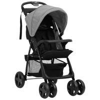 Passeggino 2 in 1 Grigio Chiaro e Nero in Acciaiocod mxl 94936