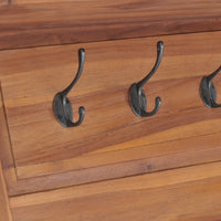 Appendiabiti a Parete 80x16,5x35 cm in Legno Massello di Teak 332855