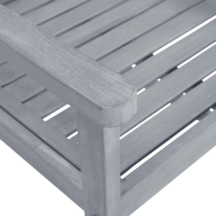 Sedie da Giardino 8 pz in Legno Massello di Acacia Grigio