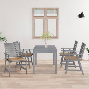 Sedie Pranzo per Esterni con Cuscini 4 pz Legno Massello Acacia cod mxl 24217