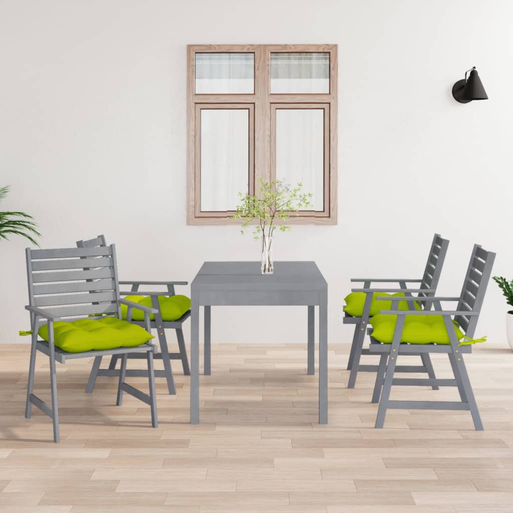 Sedie Pranzo per Esterni con Cuscini 4 pz Legno Massello Acacia cod mxl 8616