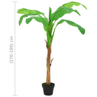 Albero di Banane Artificiale con Vaso 180 cm Verde cod mxl 77109