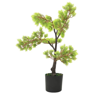 Bonsai di Cipresso Artificiale con Vaso 60 cm Verde 336319