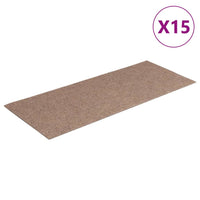 Tappeti Adesivi Rettangolari per Scale 15 pz 60x25 cm Nocciola 326912