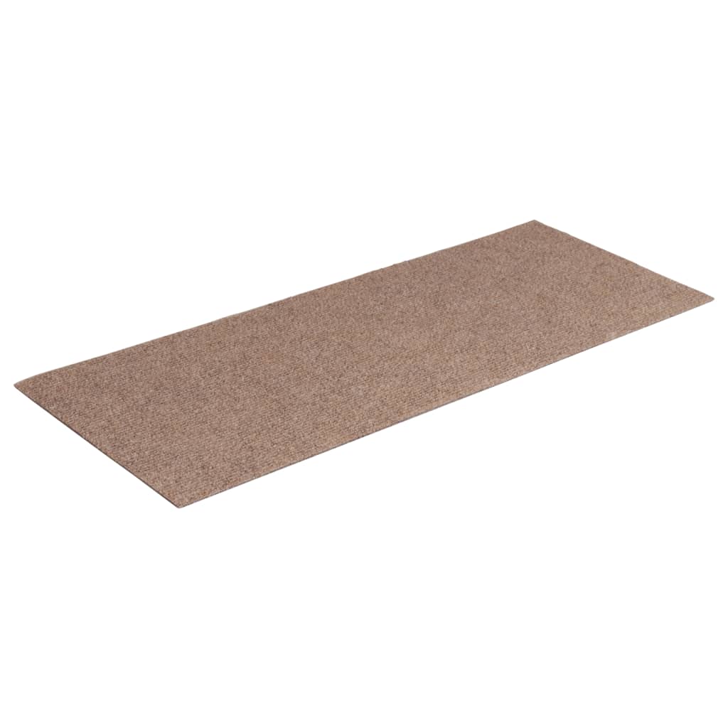 Tappeti Adesivi Rettangolari per Scale 15 pz 60x25 cm Nocciola 326912