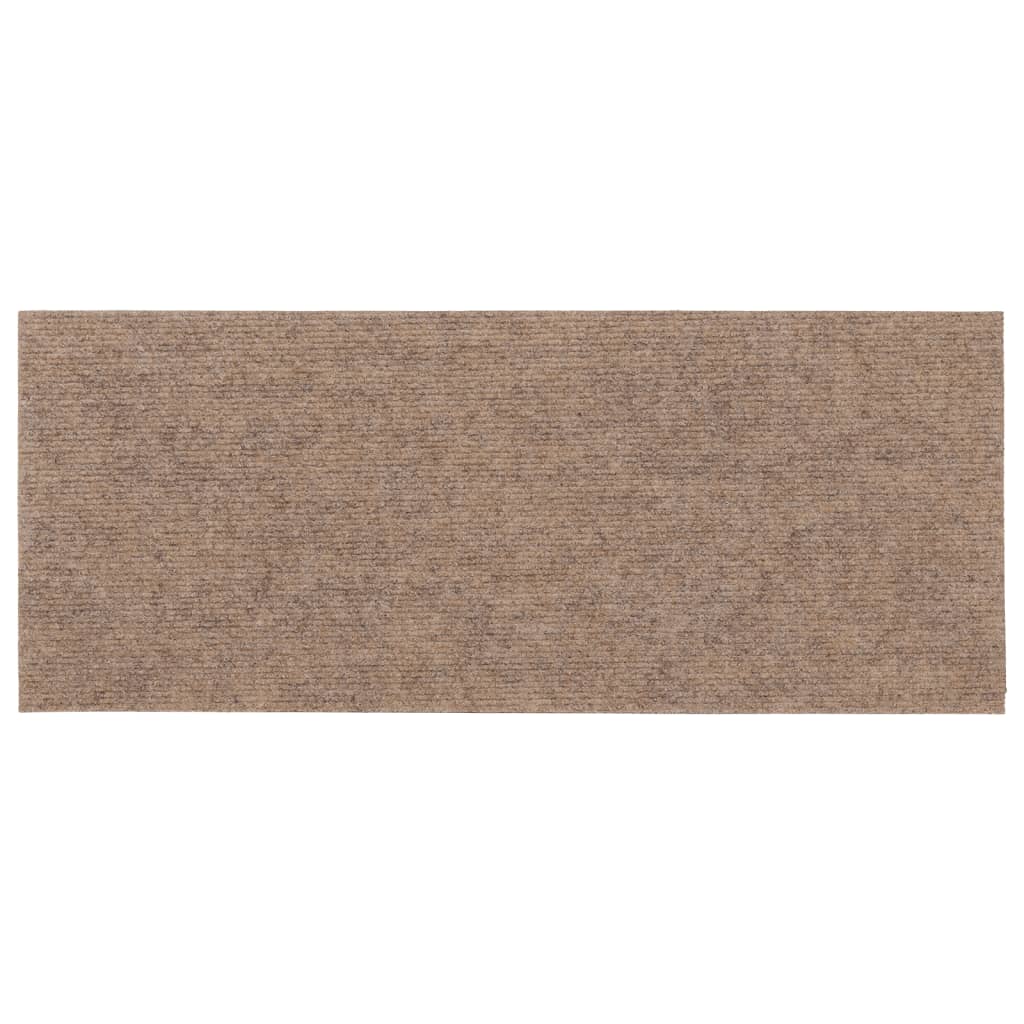 Tappeti Adesivi Rettangolari per Scale 15 pz 60x25 cm Nocciola 326912