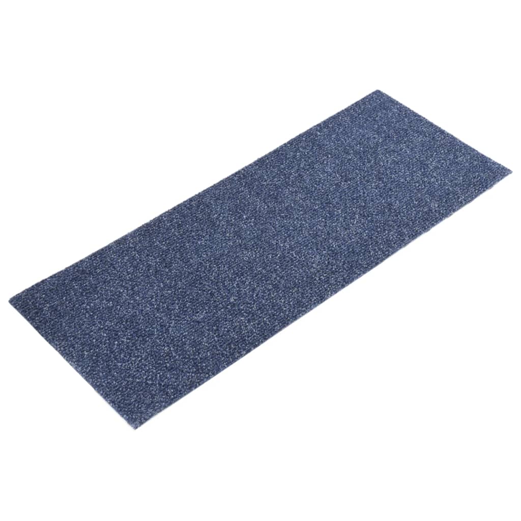 Tappeti Adesivi Rettangolari per Scale 15pz 60x25 cm Grigio Blu 326917