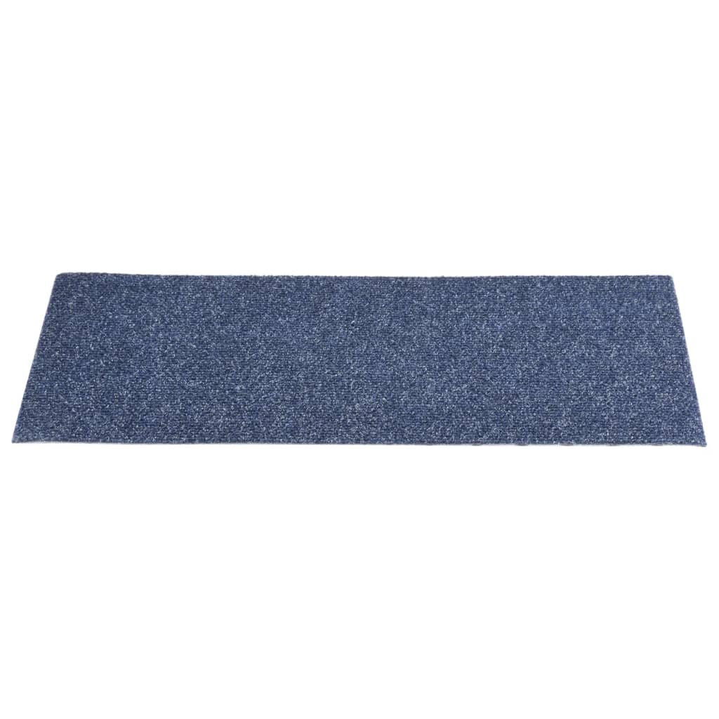 Tappeti Adesivi Rettangolari per Scale 15pz 60x25 cm Grigio Blu 326917