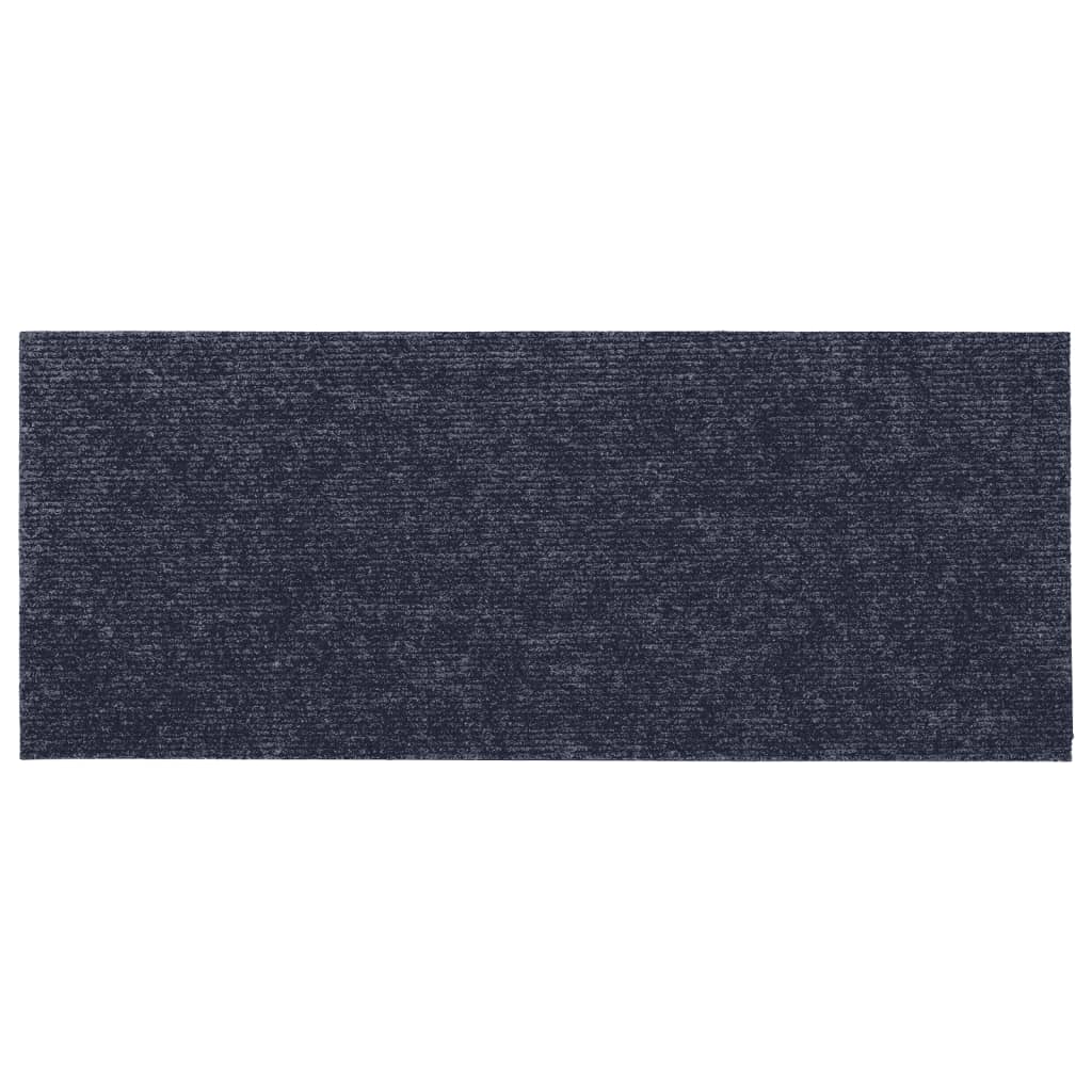 Tappeti Adesivi Rettangolari per Scale 15pz 60x25 cm Grigio Blu 326917