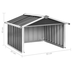 Capanno per Robot Tosaerba 92x97x63cm Acciaio Zincato Antracite cod mxl 65909