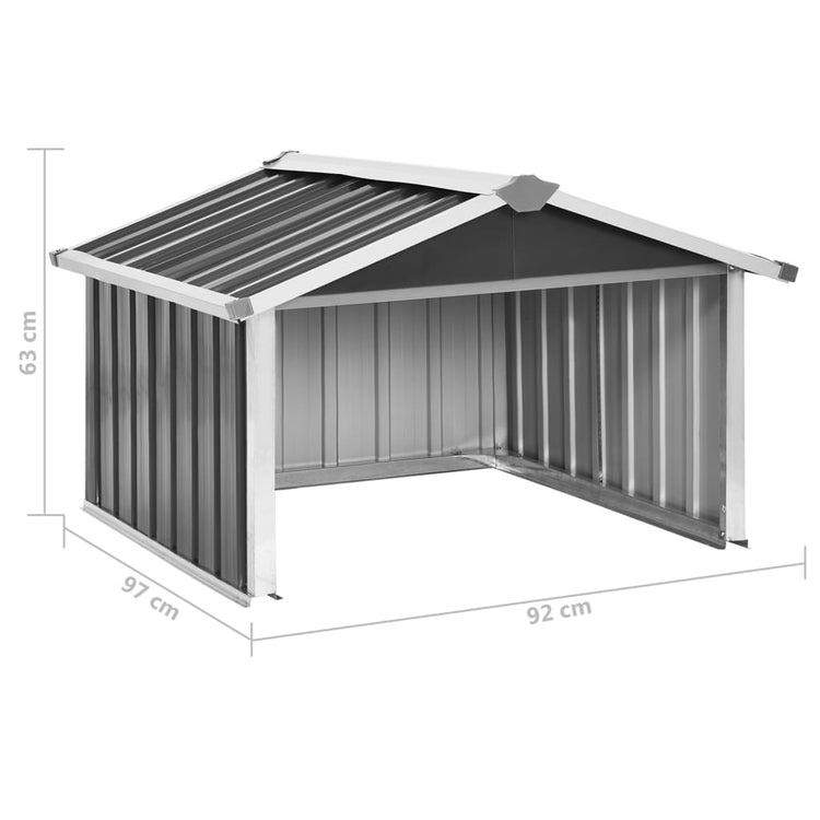 Capanno per Robot Tosaerba 92x97x63cm Acciaio Zincato Antracite cod mxl 65909