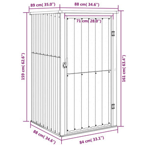 Capanno per Attrezzi Grigio 88x89x161 cm in Acciaio Zincato 316206