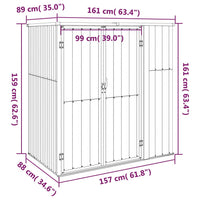 Capanno per Attrezzi Grigio 161x89x161 cm in Acciaio Zincato 316210