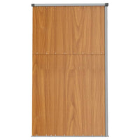 Capanno per Attrezzi Marrone 225x89x161 cm Acciaio Zincato