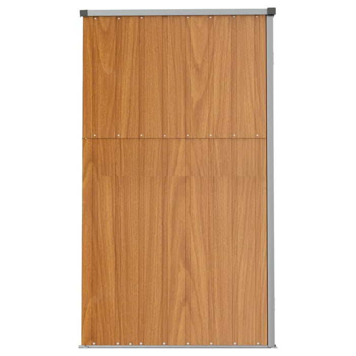 Capanno per Attrezzi Marrone 225x89x161 cm Acciaio Zincato