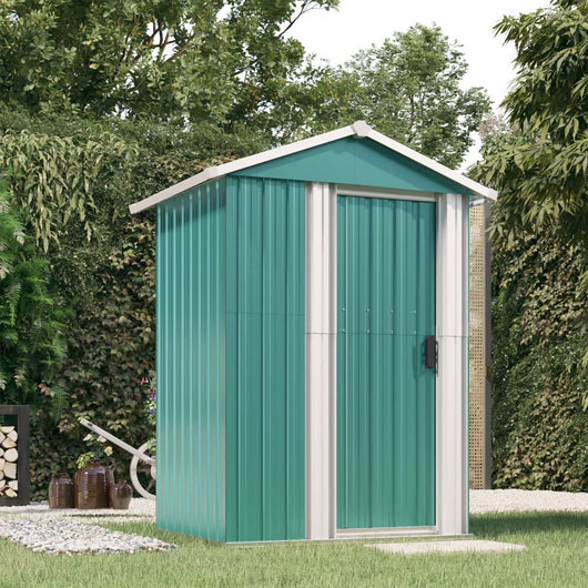 Capanno da Giardino Verde 126x97,5x177 cm Acciaio Zincato 316233