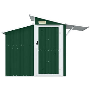 Capanno da Giardino Verde 207x130x208,5 cm Acciaio Zincato 316242