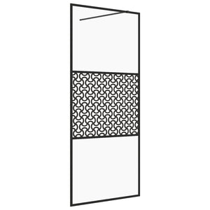 Parete per Doccia Walk-in Vetro Trasparente ESG 115x195cm Nera cod mxl 41177