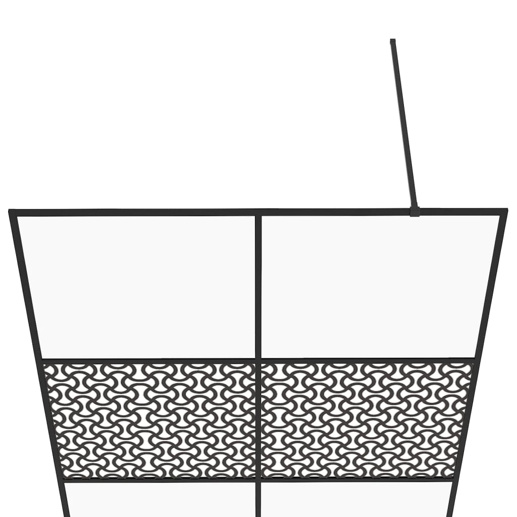 Parete per Doccia Walk-in Vetro Trasparente ESG 140x195cm Nera cod mxl 52638