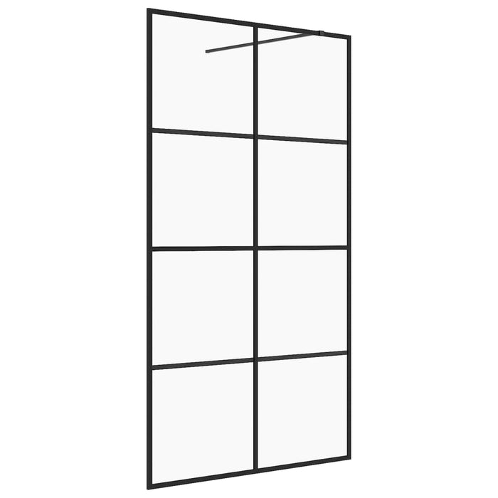 Parete per Doccia Walk-in Vetro Trasparente ESG 90x195 cm Neracod mxl 79149