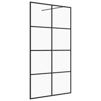 Parete Doccia Walk-in in Vetro Trasparente ESG 140x195cm Nera cod mxl 49143