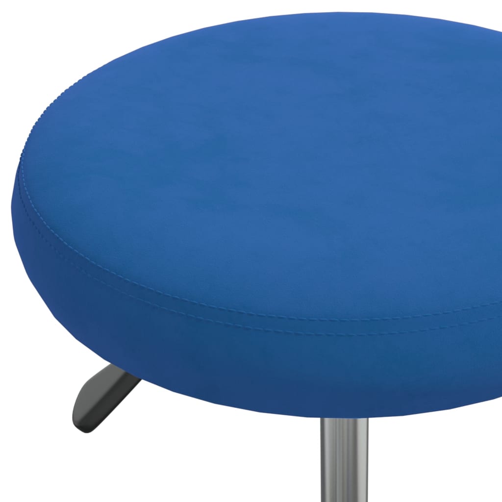 Sedia Girevole da Ufficio Blu in Velluto 333178