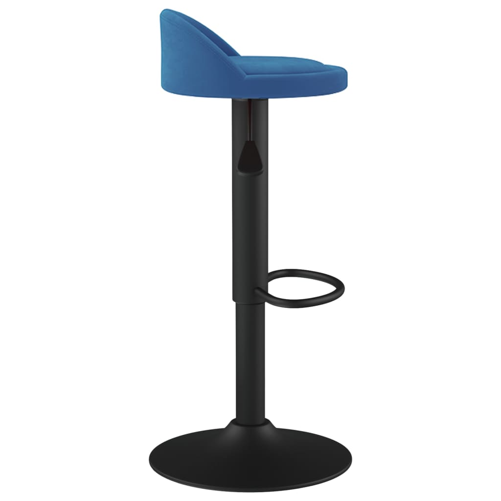 Sgabelli da Bar 2 pz Blu in Velluto 333605