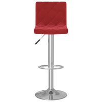 Sgabelli da Bar 2 pz Rosso Vino in Velluto cod mxl 70313